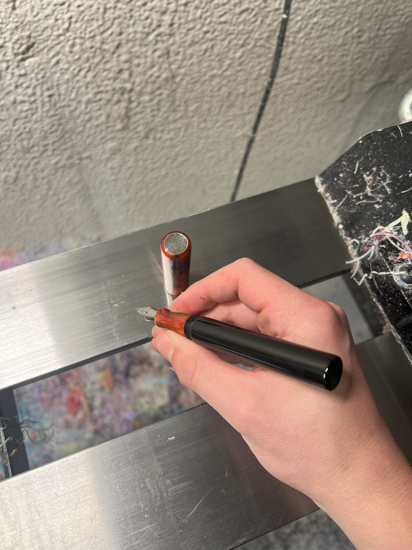 V6 Bespoke Fountain Pen in Fountain Telling Resin